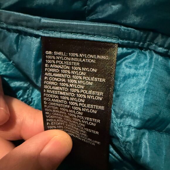 The North Face Mens XXL Turquoise Quilted Jacket - Picture 9 of 12